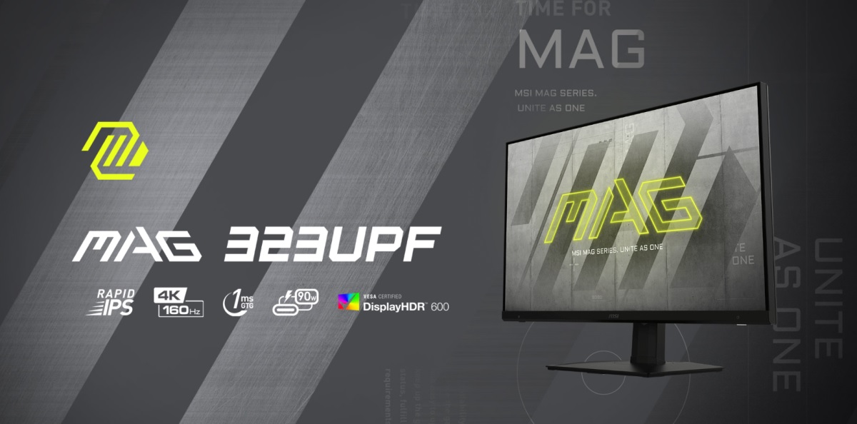 MSI MAG 323UPF - Moniteur 4K avec taux de rafraîchissement jusqu'à 160Hz, HDMI 2.1 et DisplayPort 1.4 pour le prix de 800