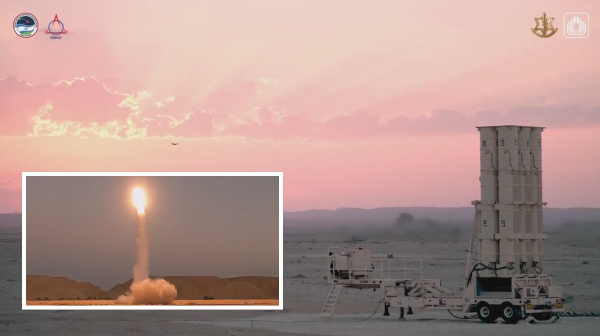 Israël toonde op video de live werking van het Arrow raketafweersysteem, dat ballistische raketten kan neerschieten.