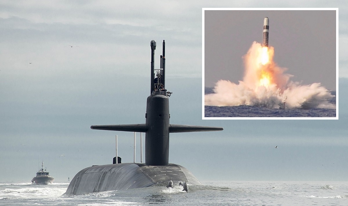 The US has sent the nuclear-powered submarine USS Tennessee with 20 Trident II intercontinental ballistic missiles with a launch range of more than 12,000 kilometres to the UK