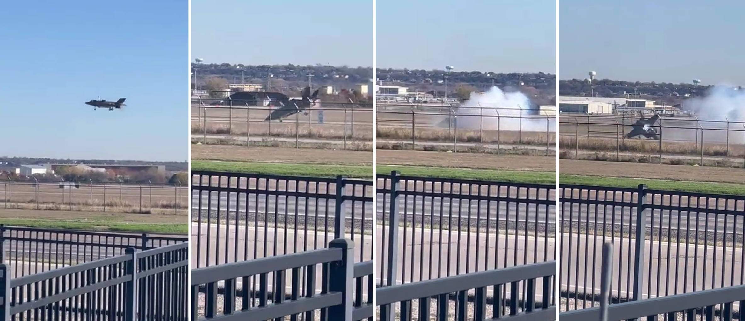 F-35B Lightning II crashed on the runway in Texas while practicing a vertical landing