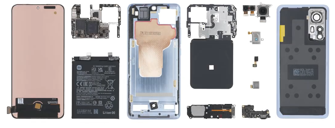The first official teardown of Xiaomi 12 showed the difficult layout of the flagship