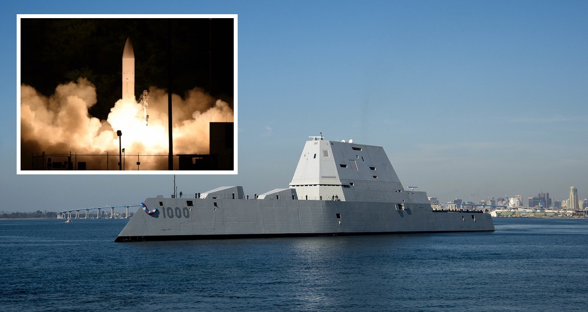 Найсучасніший американський есмінець USS Zumwalt прибув на верф для встановлення неядерної гіперзвукової зброї Conventional Prompt Strike