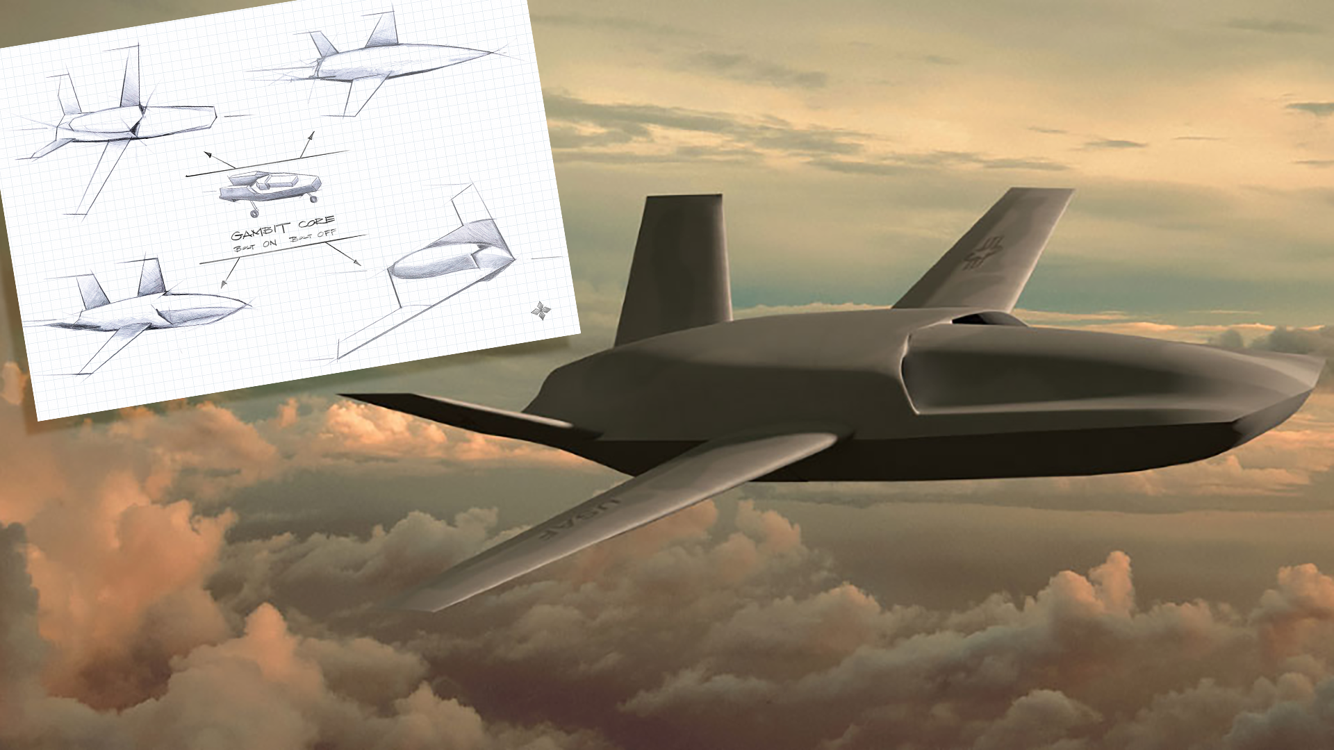 General Atomics Aeronautical Systems представила серию модульных БПЛА Gambit  она включает ударный, разведывательный, испытательный беспилотники и ст