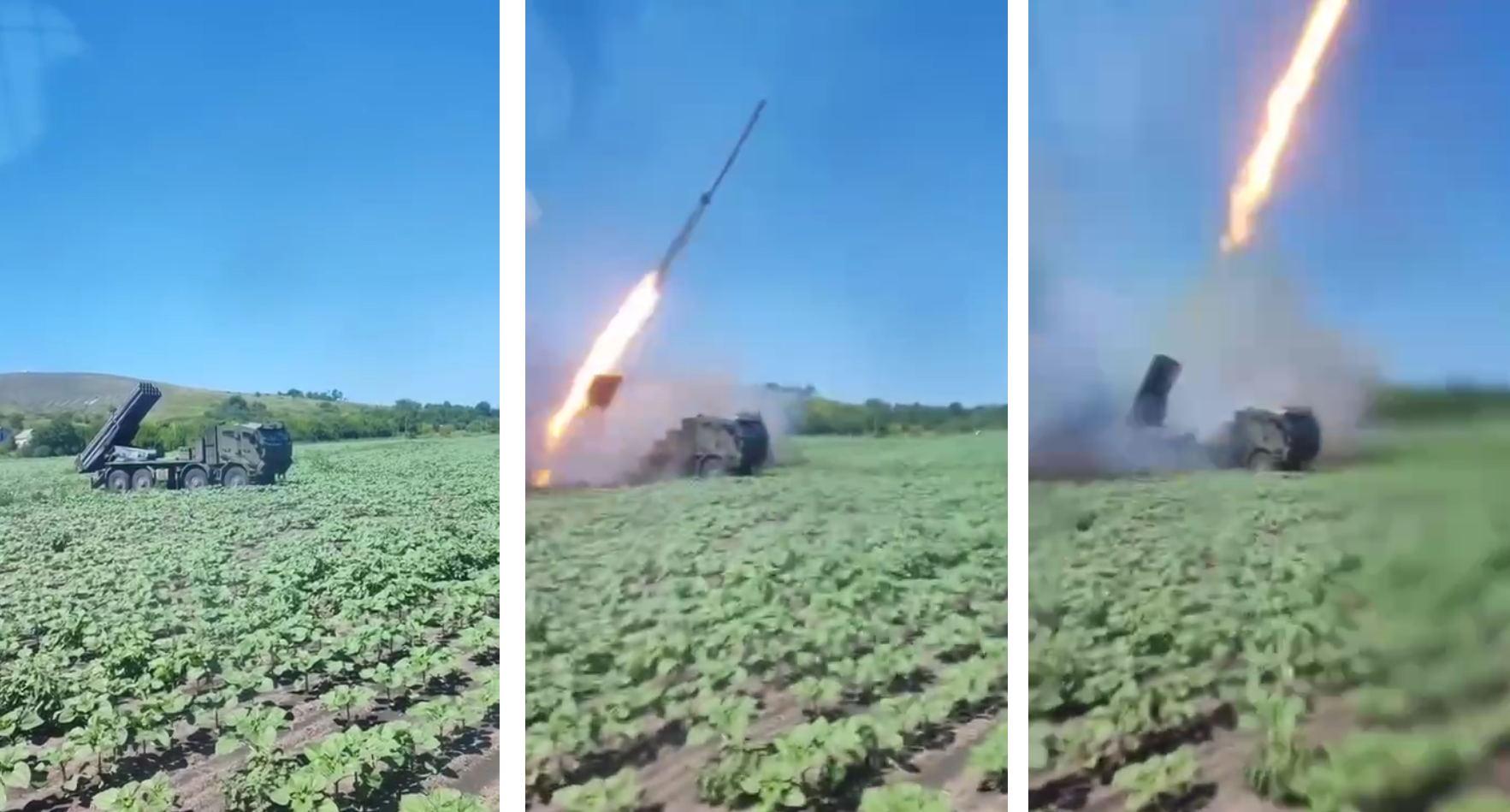 The Ukrainian military showed how the Multiple Rocket Launcher System "Bureviy" fired 16 missiles in 6 seconds at the positions of the Russians