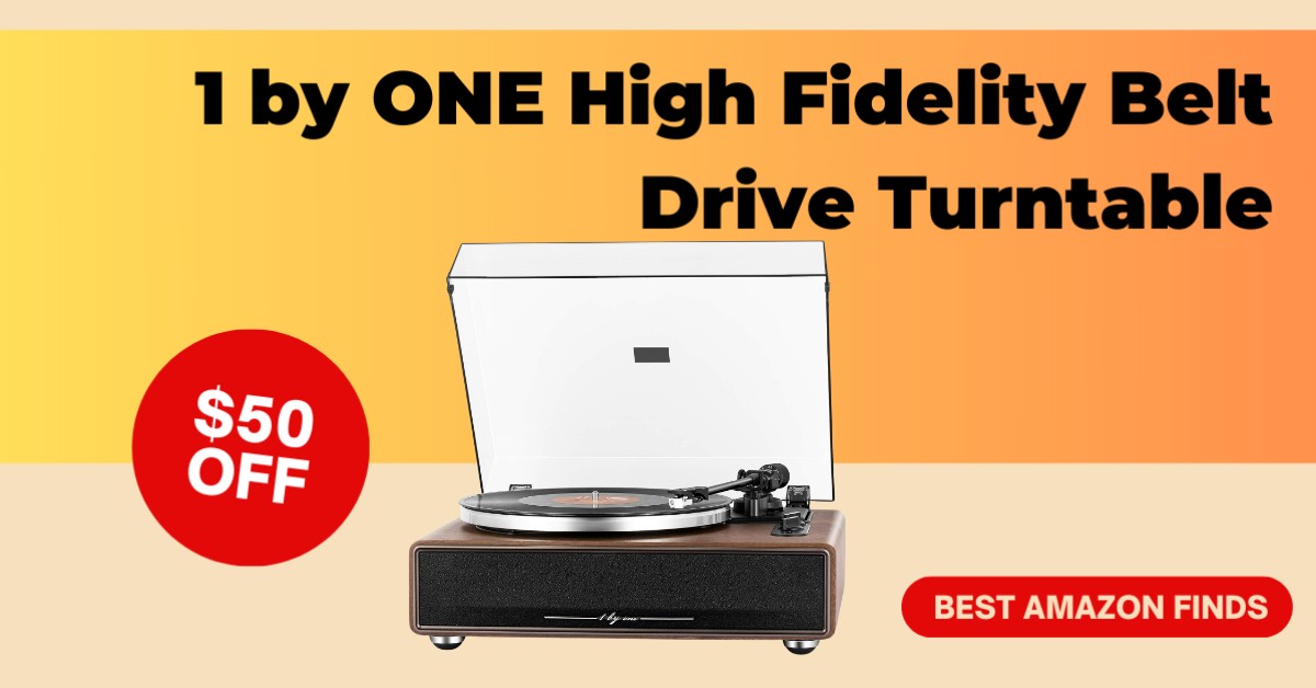 1 by ONE High Fidelity Belt Drive Turntable - NOW $50 OFF!