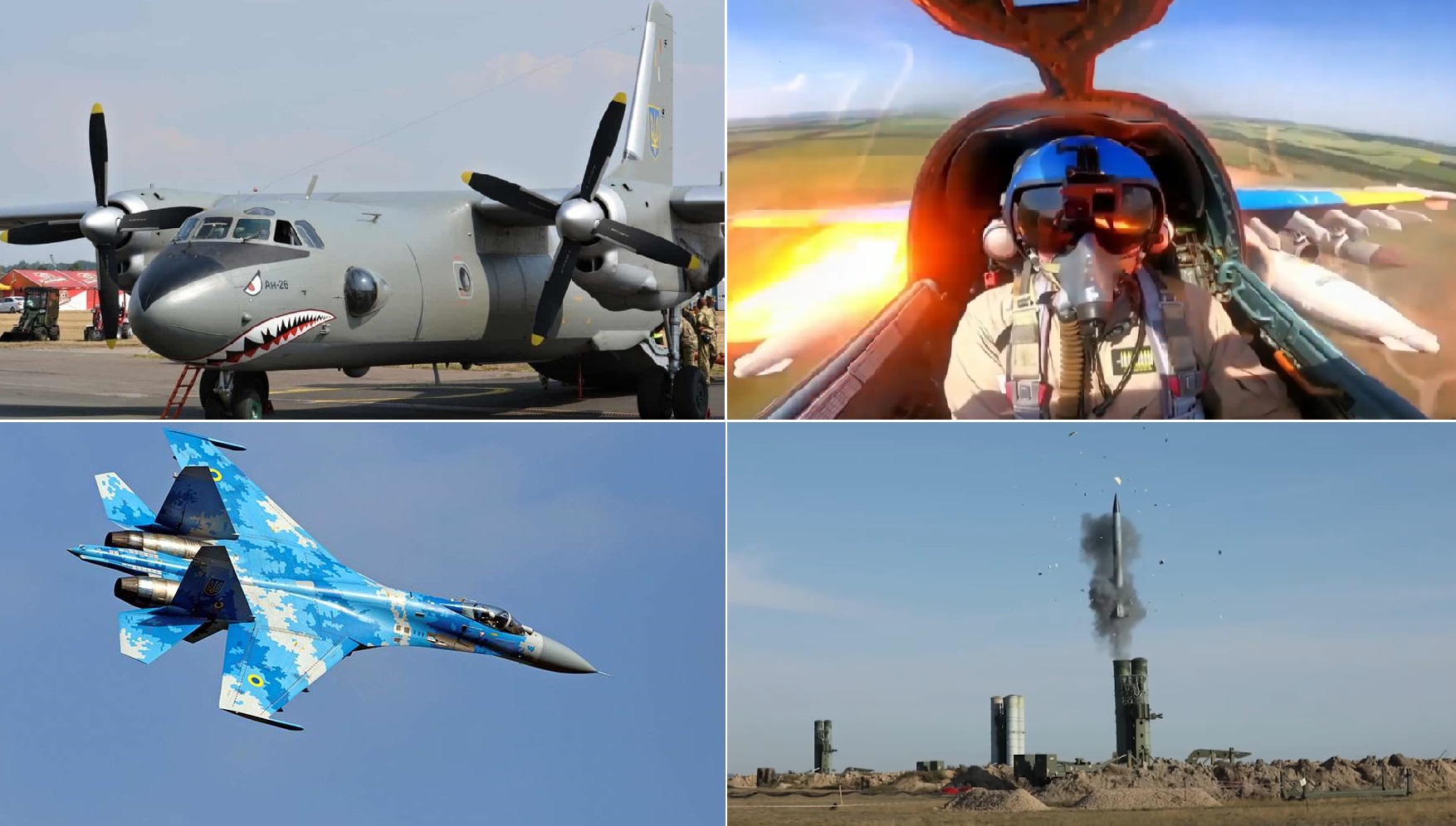 ЗРК С-300, истребители Су-27, вертолёты Ми-8 и дроны Bayraktar TB2 в действии – эффектное видео ко Дню Воздушных Сил Украины