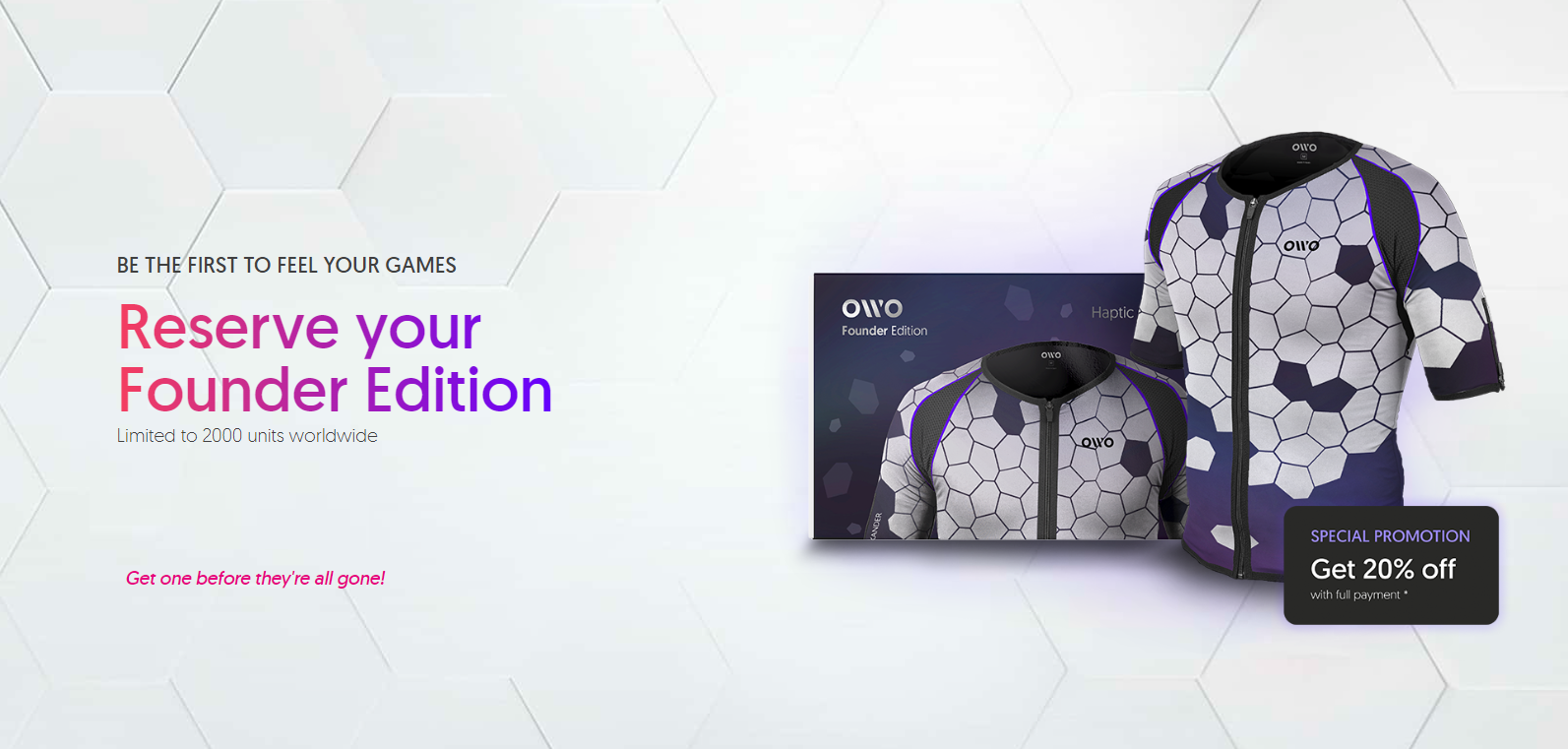 OWO Skin - un costume VR à 499 euros qui peut simuler des impacts de balles, des blessures au couteau et des araignées rampant sur votre peau.