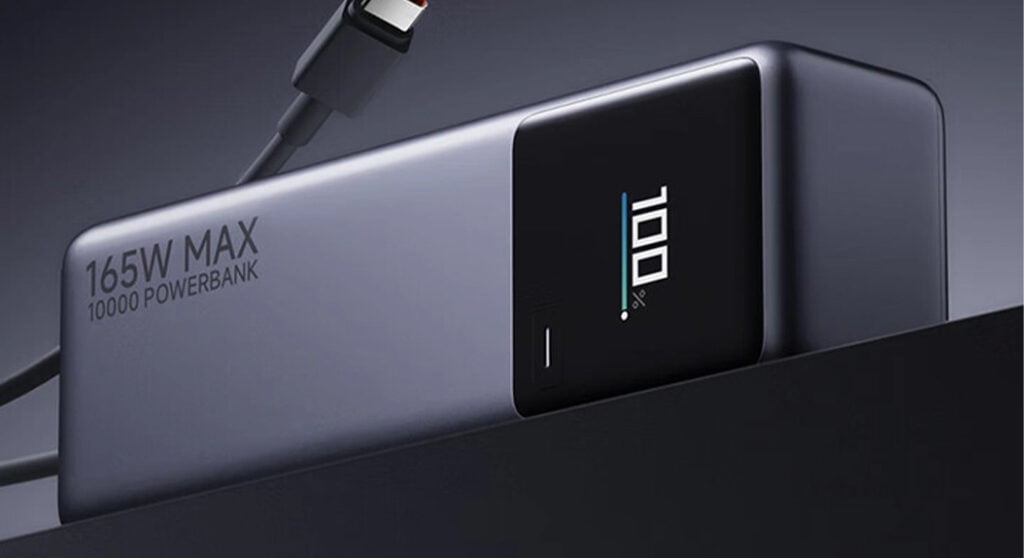 Xiaomi presenta una power bank da 10.000 mAh con display a colori e potenza di 165W