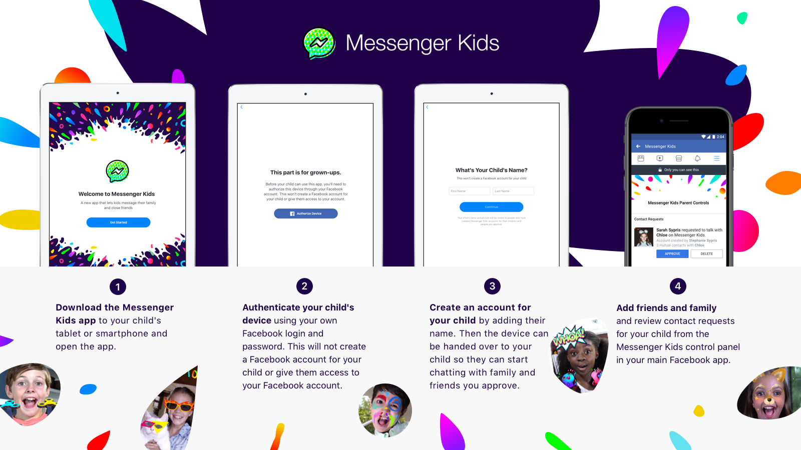 Facebook launched messenger for children Messenger Kids