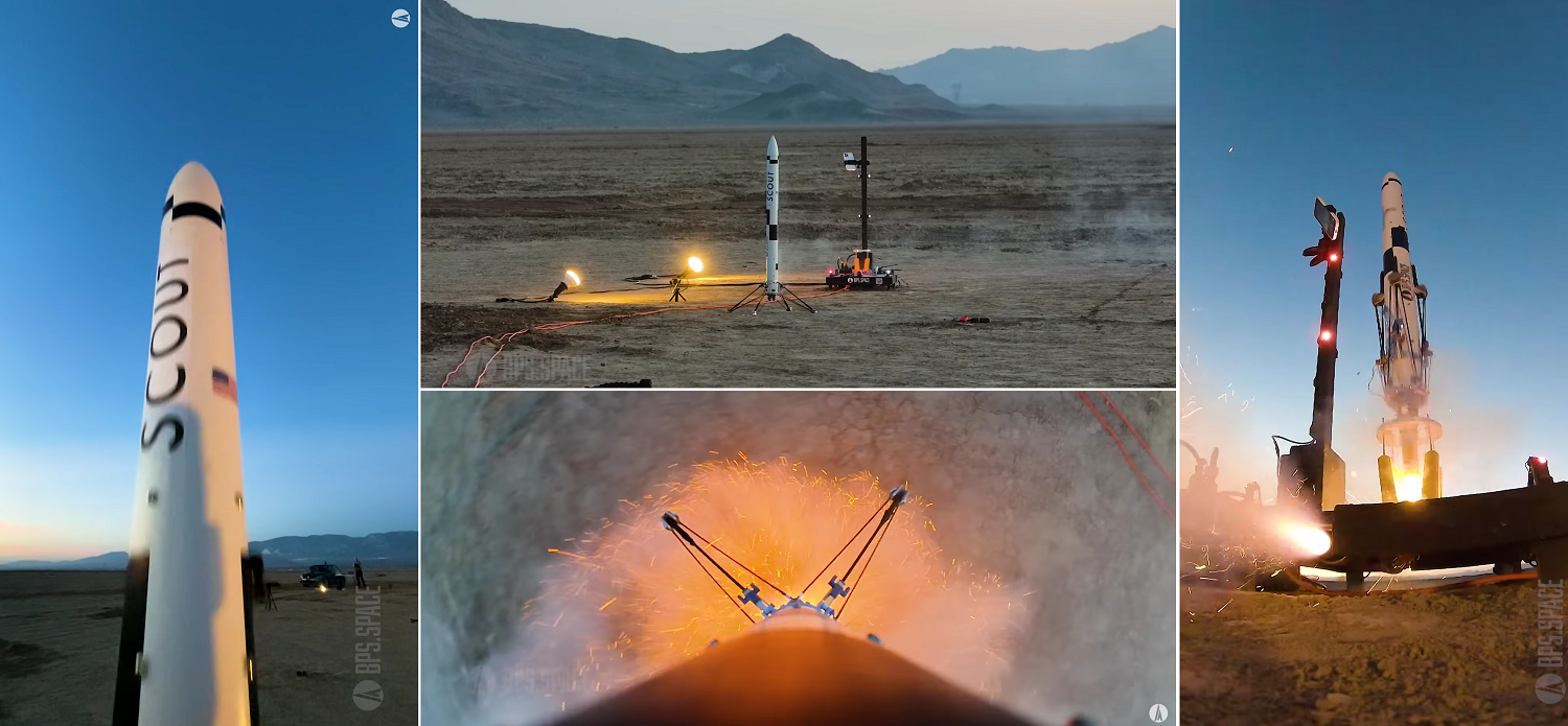 Dilettante autodidatta ha riprodotto il lancio e l'atterraggio di una copia in miniatura del razzo Flacon 9, che ha creato per 7 anni (video)