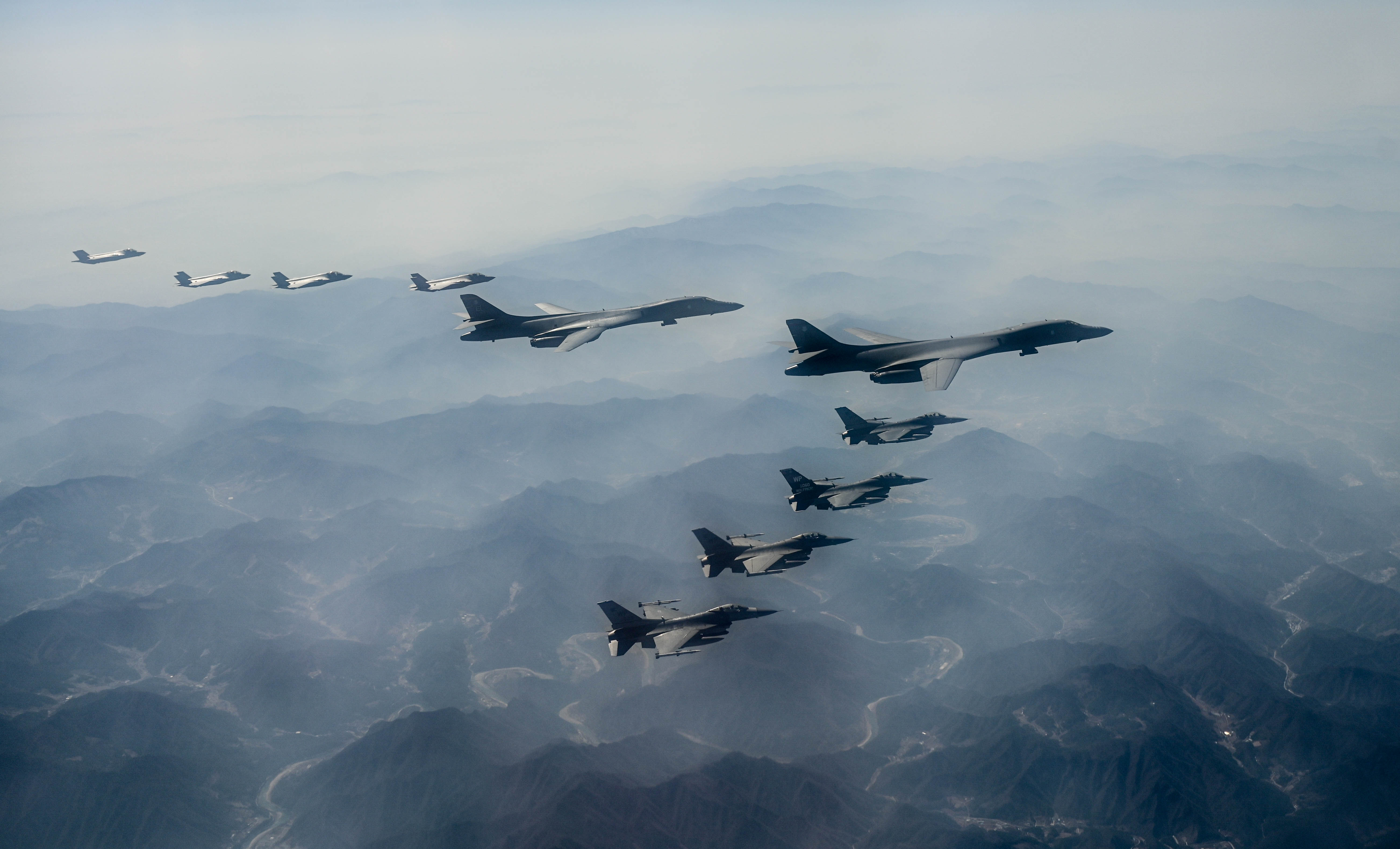 B-1B Lancer supersonic strategic bombers take part in exercise in South Korea for the 4th time since early 2023