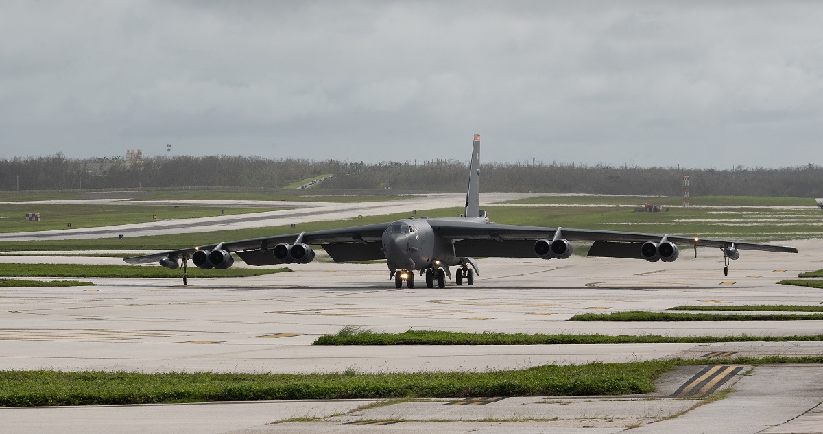 B-52H Stratofortress kernbommenwerpers keren terug naar Indo-Pacific