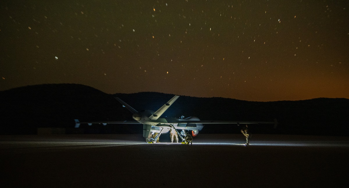 The MQ-9 Reaper landed on a dirt road for the first time ever and demonstrated its ability to transport important cargo