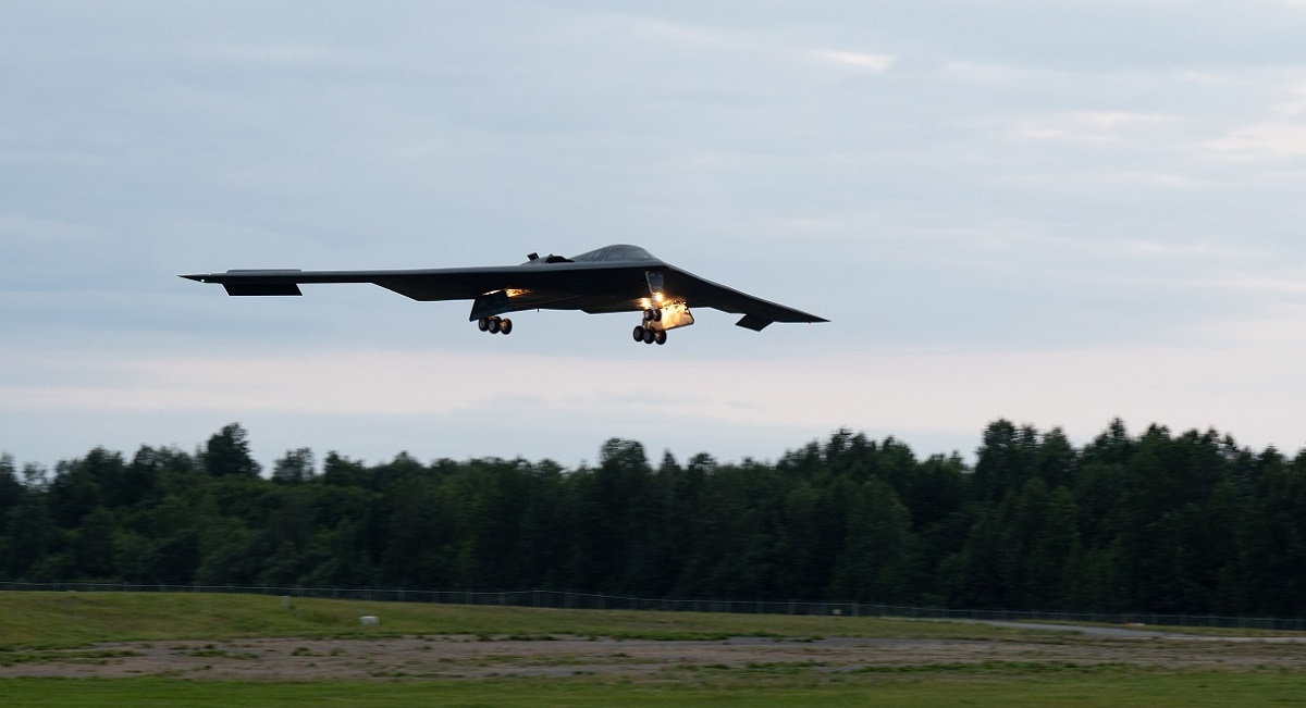 A B-2 Spirit nuclear bomber has arrived at Joint Base Elmendorf-Richardson in Alaska