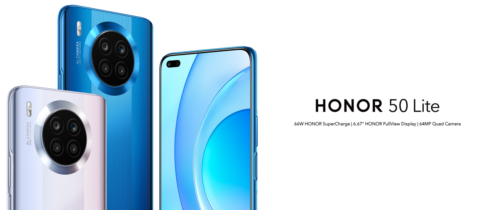 Honor 50 Lite - Google services, 66W charging and 64MP camera for €299