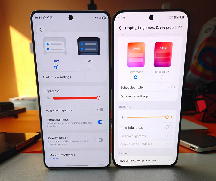 Порівняння дисплеїв Samsung Galaxy S26 Ultra та iQOO 15 Ultra
