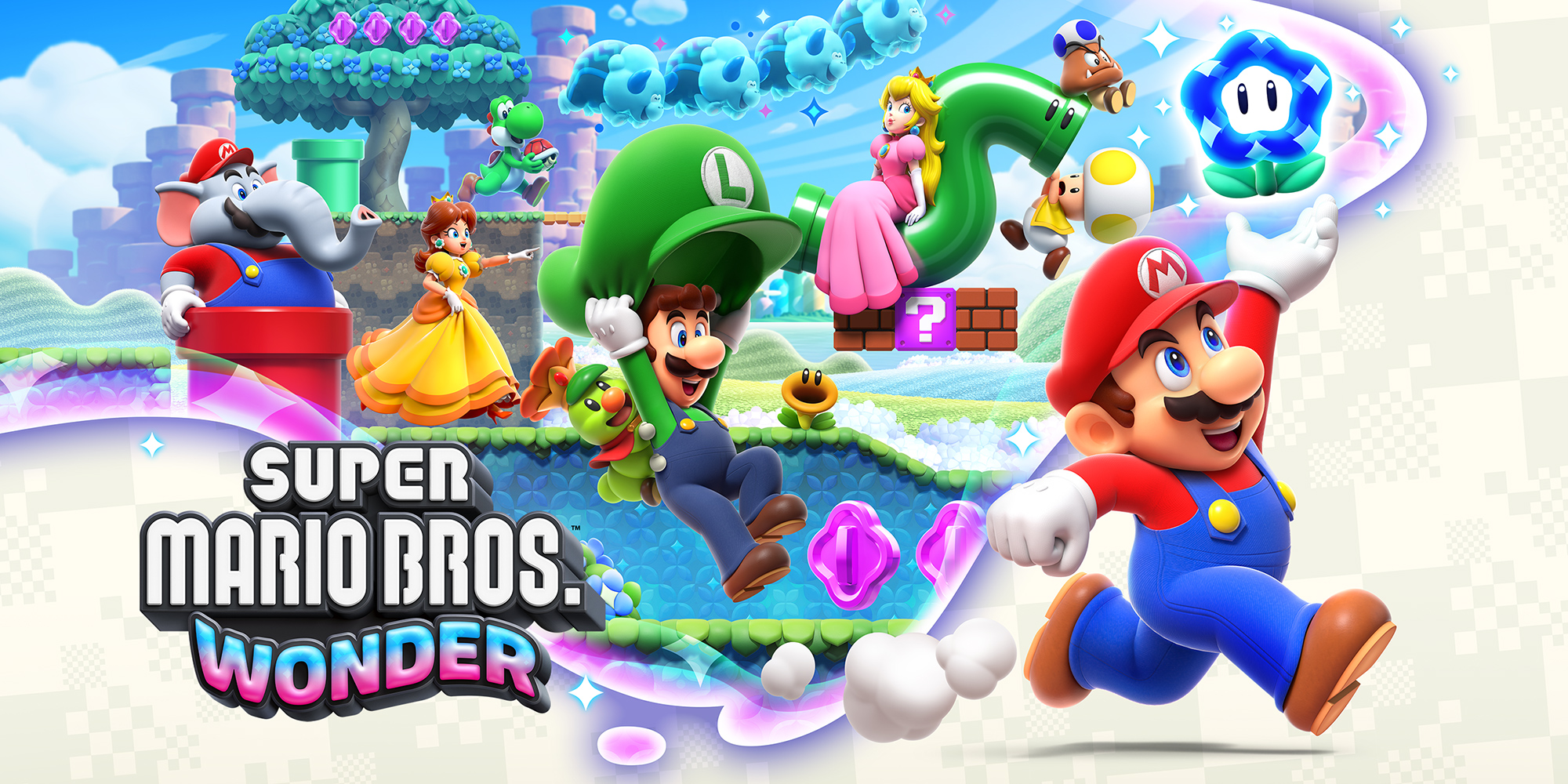 Super Mario Bros. Wonder tar opp rundt 4,5 GB plass på din Switch.