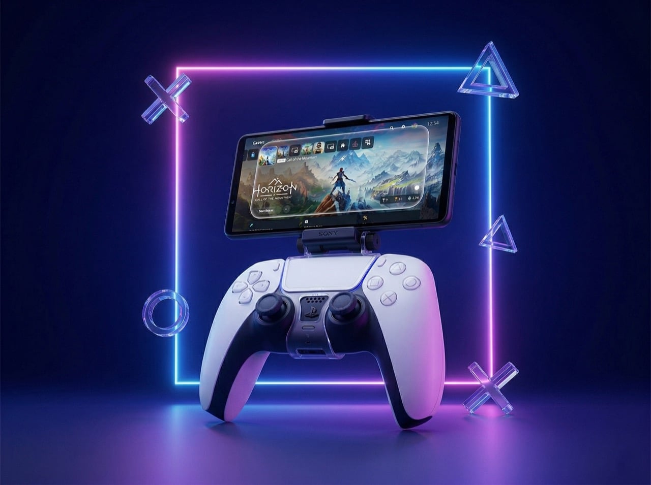 DualSense avec smartphone intégré