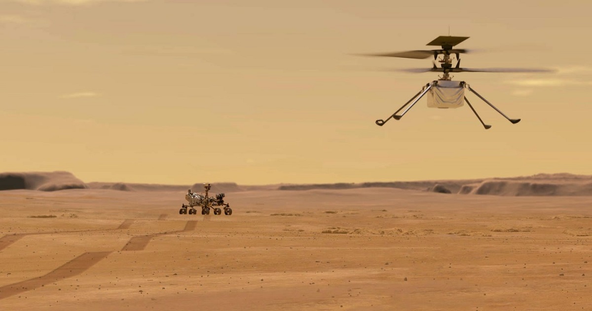The Ingenuity unmanned helicopter made the shortest flight in Martian aviation history
