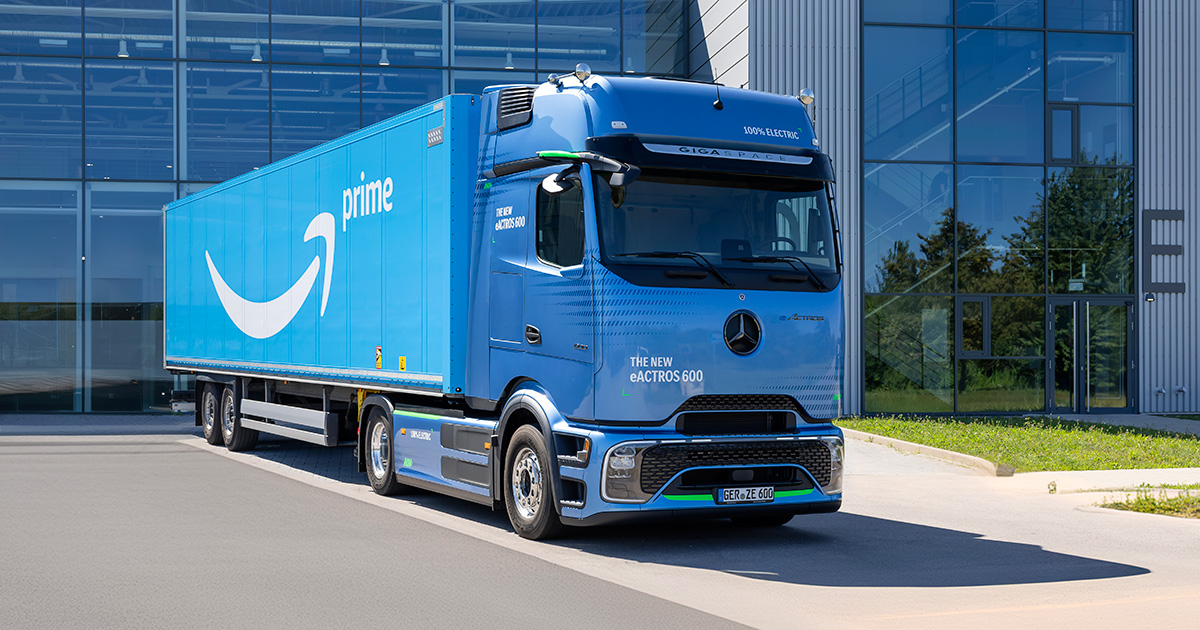 Amazon заказал более 200 электрических грузовиков Mercedes-Benz eActros 600