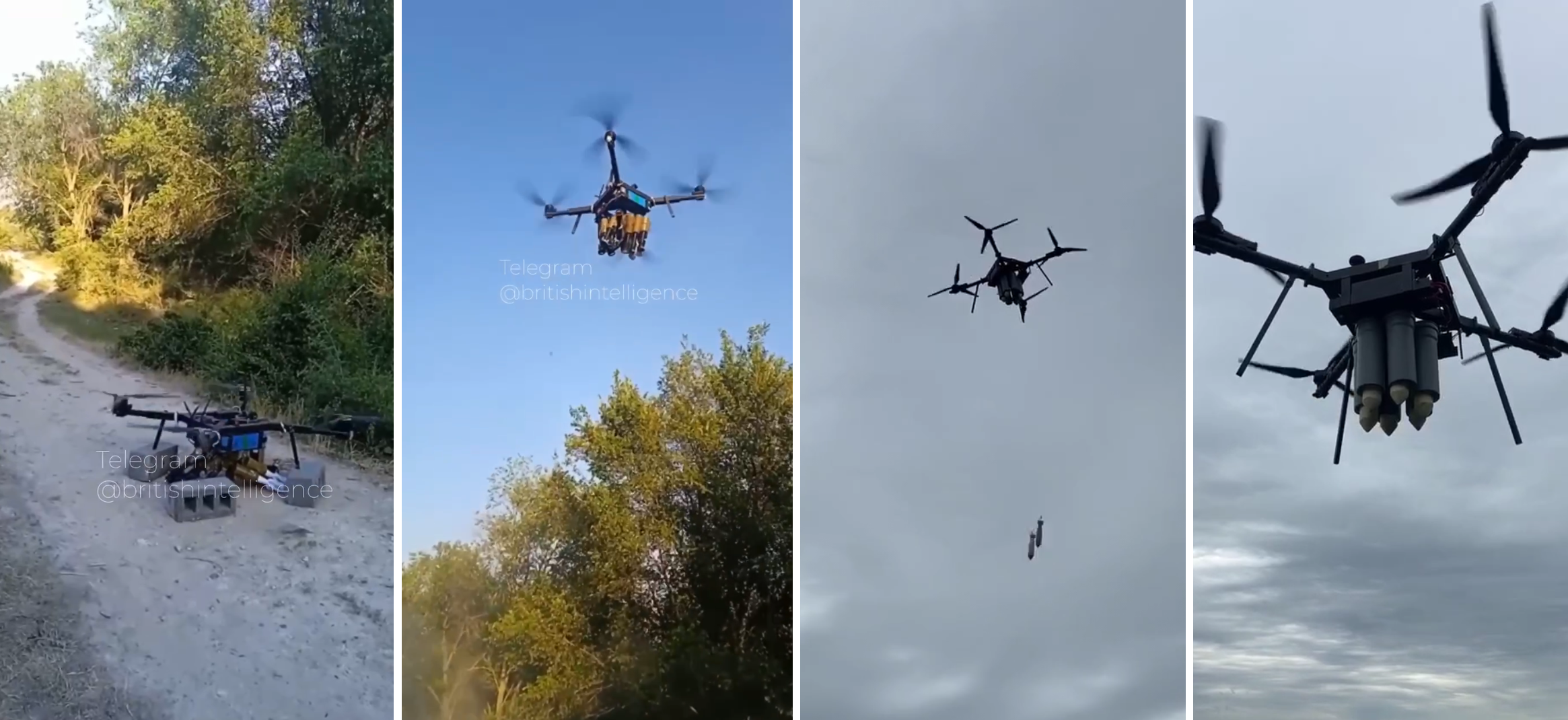 Die ukrainischen Streitkräfte zeigten zwei Drohnen, die viel Munition tragen können