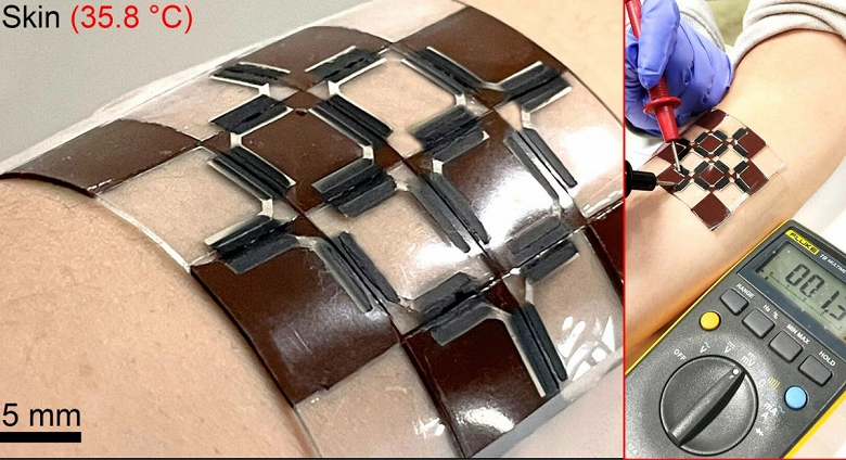 Гнучкий термоелектричний генератор на руці