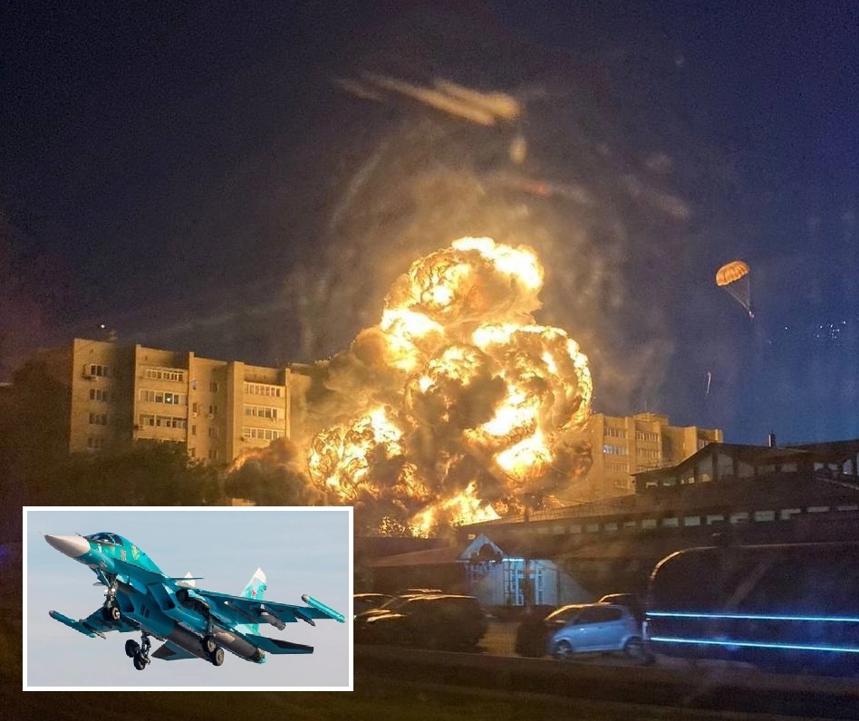 Su-34 supersonic fighter jet worth up to $50 million crashed onto an apartment building in Russia