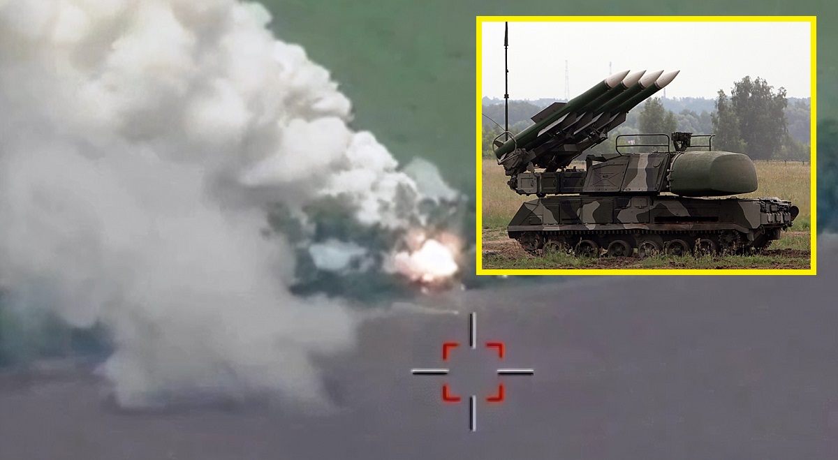 Las Fuerzas Armadas ucranianas destruyen un sistema ruso de misiles tierra-aire Buk-M1-2