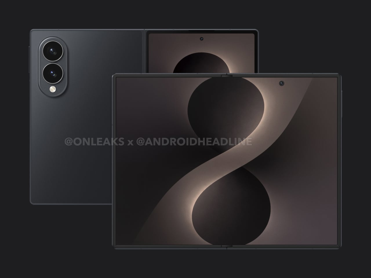 Rendu du Samsung Galaxy Z Fold8 Wide déplié