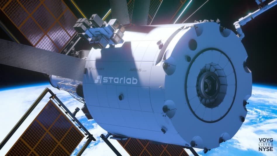 Рендер космічної станції Voyager на орбіті