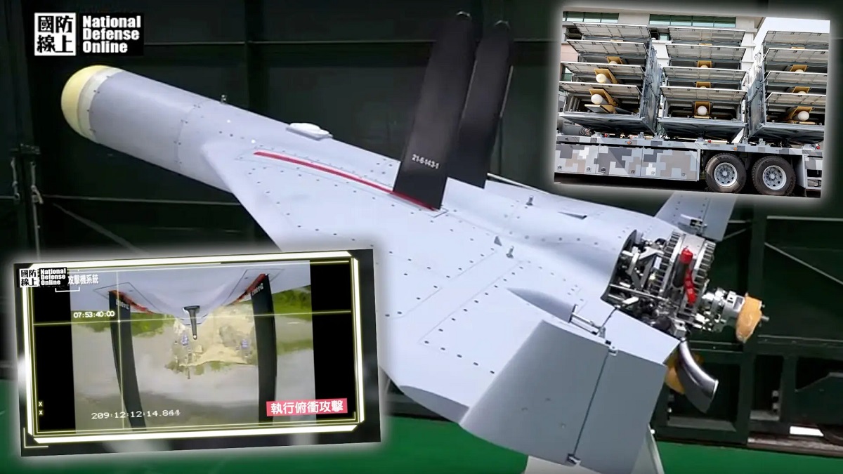 Taiwan hat seltene Kampfaufnahmen einer Chien Hsiang Kamikaze-Drohne mit einer maximalen Reichweite von 1.000 km gezeigt