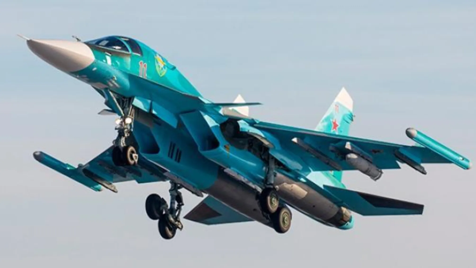 Die Russen haben ihr eigenes Überschall-Kampfflugzeug Su-34 im Wert von 36.000.000 Dollar im Himmel über der Ukraine abgeschossen