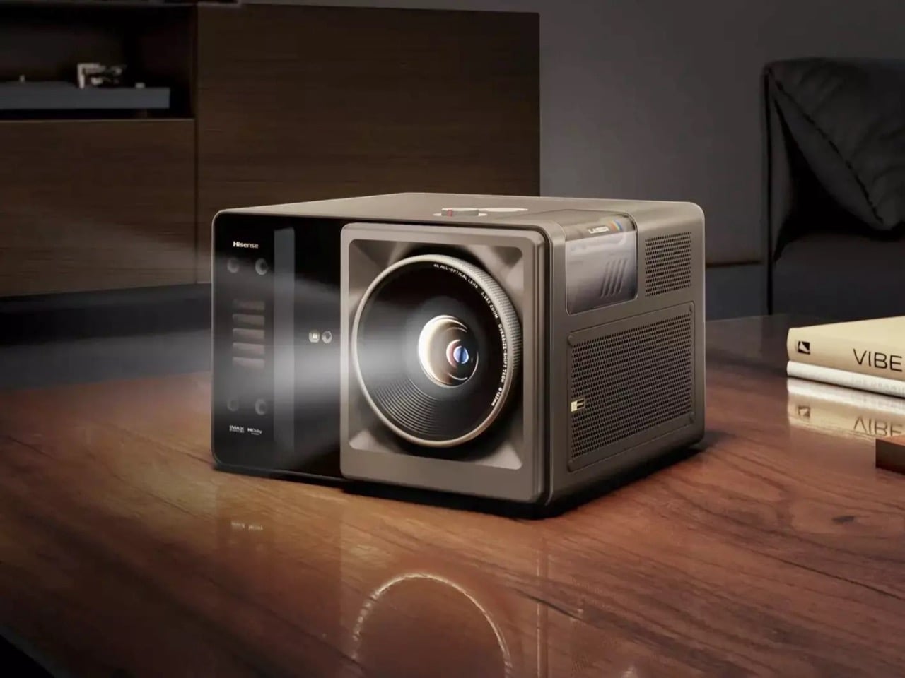 Projecteur Hisense XR10 dans un salon