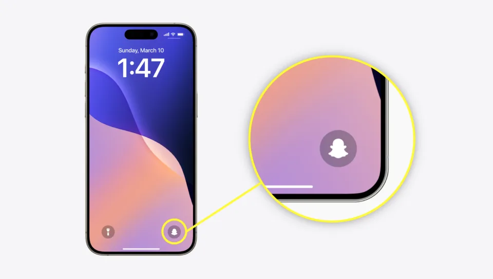 La cámara de Snapchat ya está disponible desde la pantalla de bloqueo del iPhone