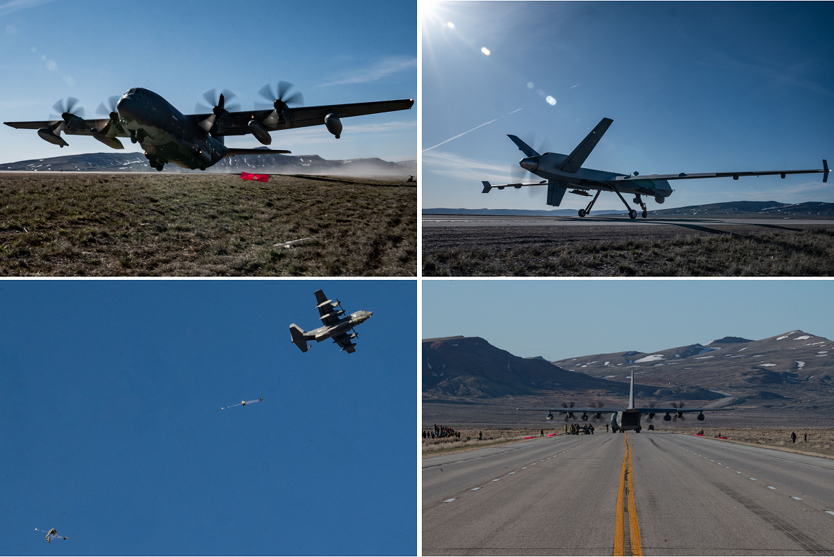 MQ-9 Reaper уперше в історії виконав зліт і посадку на звичайному шосе - у навчаннях узяли участь A-10C Thunderbolt II, MH-6M Little Bird і MC-130J Commando II