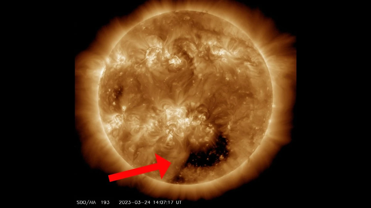NASA has discovered a massive hole on the Sun, which is 20-30 times the size of the Earth