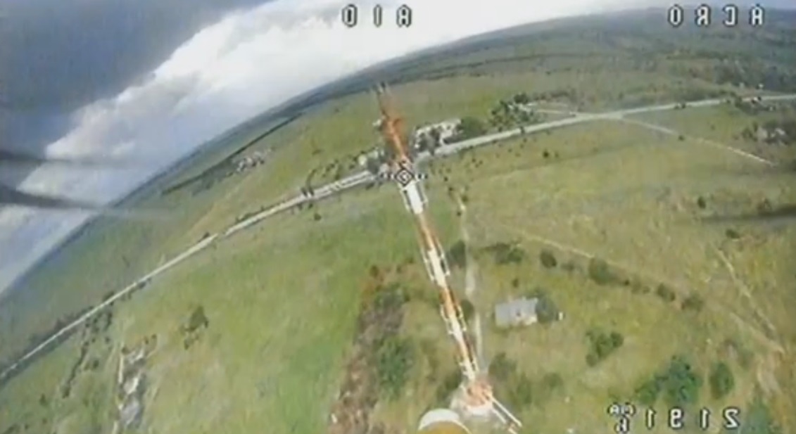 Ukrainian FPV drone destroys Russian surveillance tower at record distance