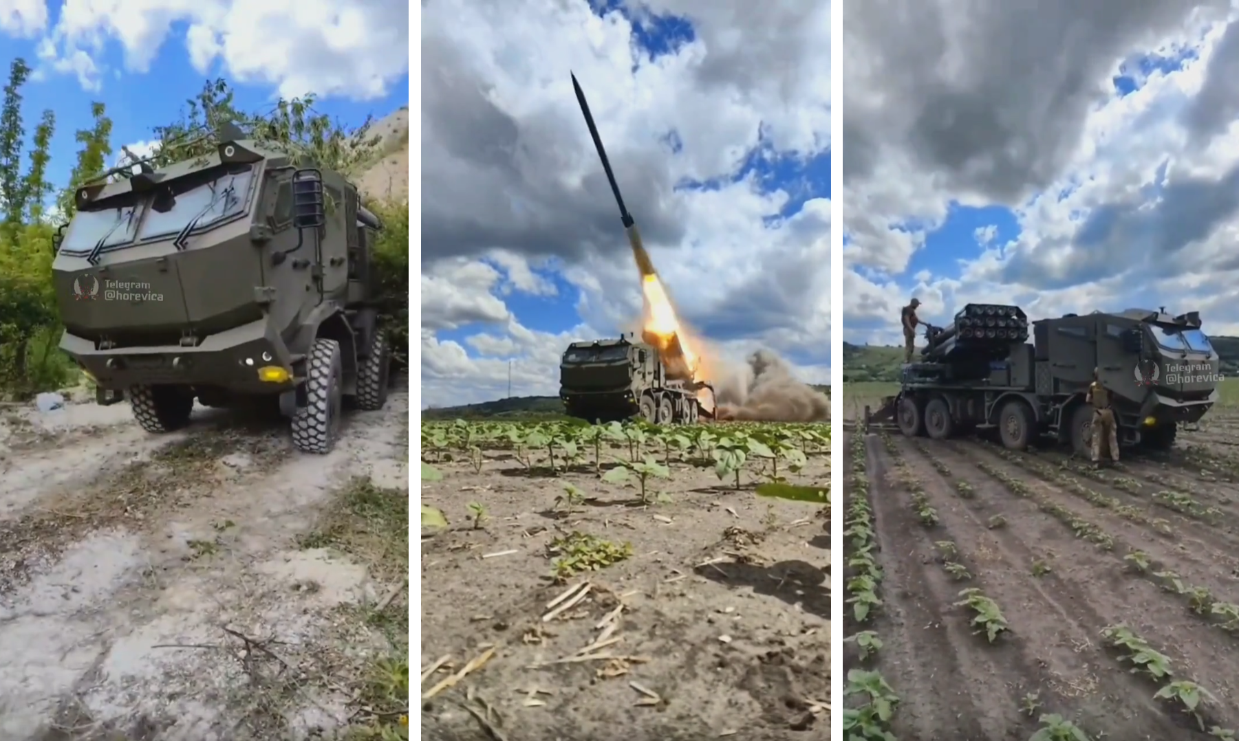 Украинские военные показали качественное видео применения РСЗО Буревій на базе Tatra T815-7