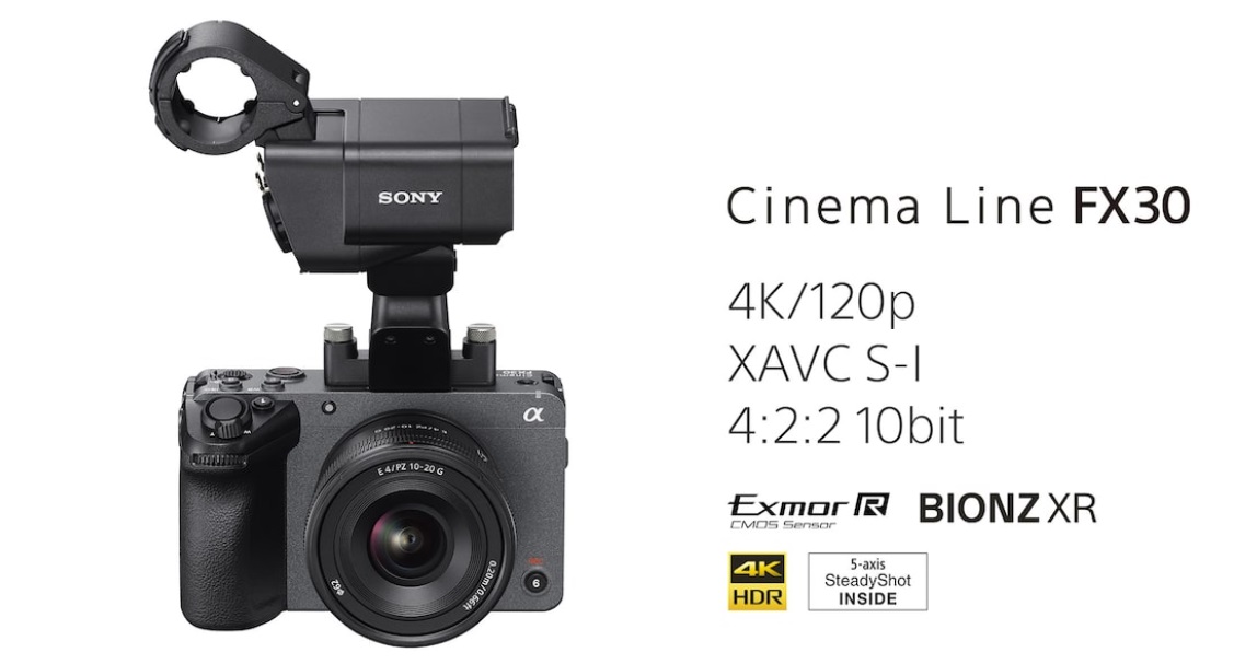 Sony FX30 - Fotocamera mirrorless da 26 MP con 4K@60FPS a 1.800 dollari