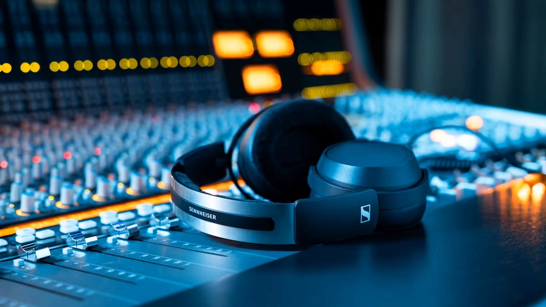The Sennheiser HD 480 Pro professional headphones on a studio desk. Source: Sennheiser