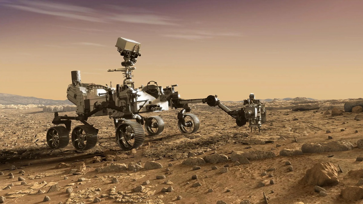 Perseverance hat ein Video von einem etwa 2 km hohen und 60 m breiten Staubwirbel auf dem Mars aufgenommen, der sich mit 19 km/h bewegte