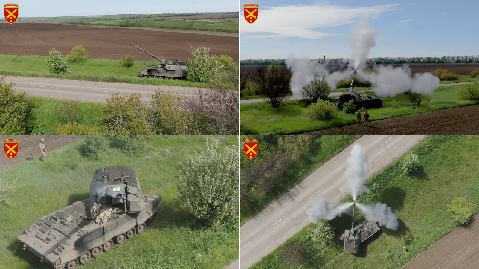 Oekraïense strijdkrachten tonen zeldzame video van Duitse Panzerhaubitze 2000 houwitsers in actie