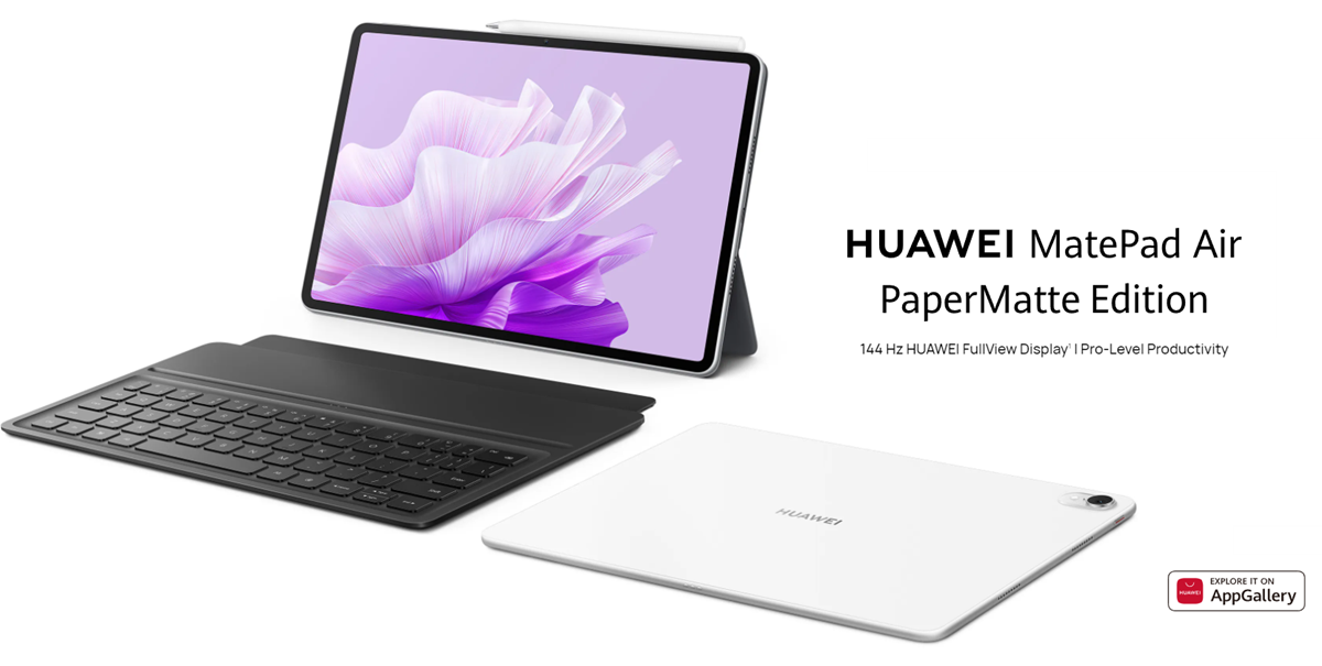 Huawei MatePad Air PaperMatte Edition - Snapdragon 888, 144Hz 2,8K IPS-scherm en M-Pencil 2-ondersteuning voor €649