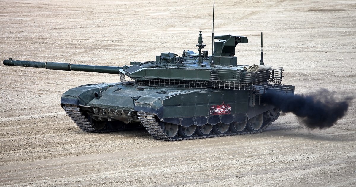 Russische T-90M "Breakthrough"-Panzer sollen in der Ukraine neue luftgestützte Telnik-Splittergranaten eingesetzt haben