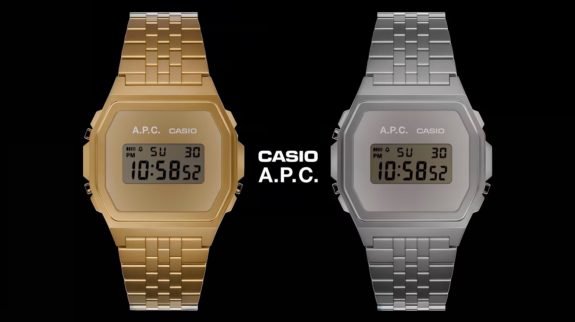 Salutations des années 1970 : A.P.C. et Casio présentent une nouvelle montre de style rétro