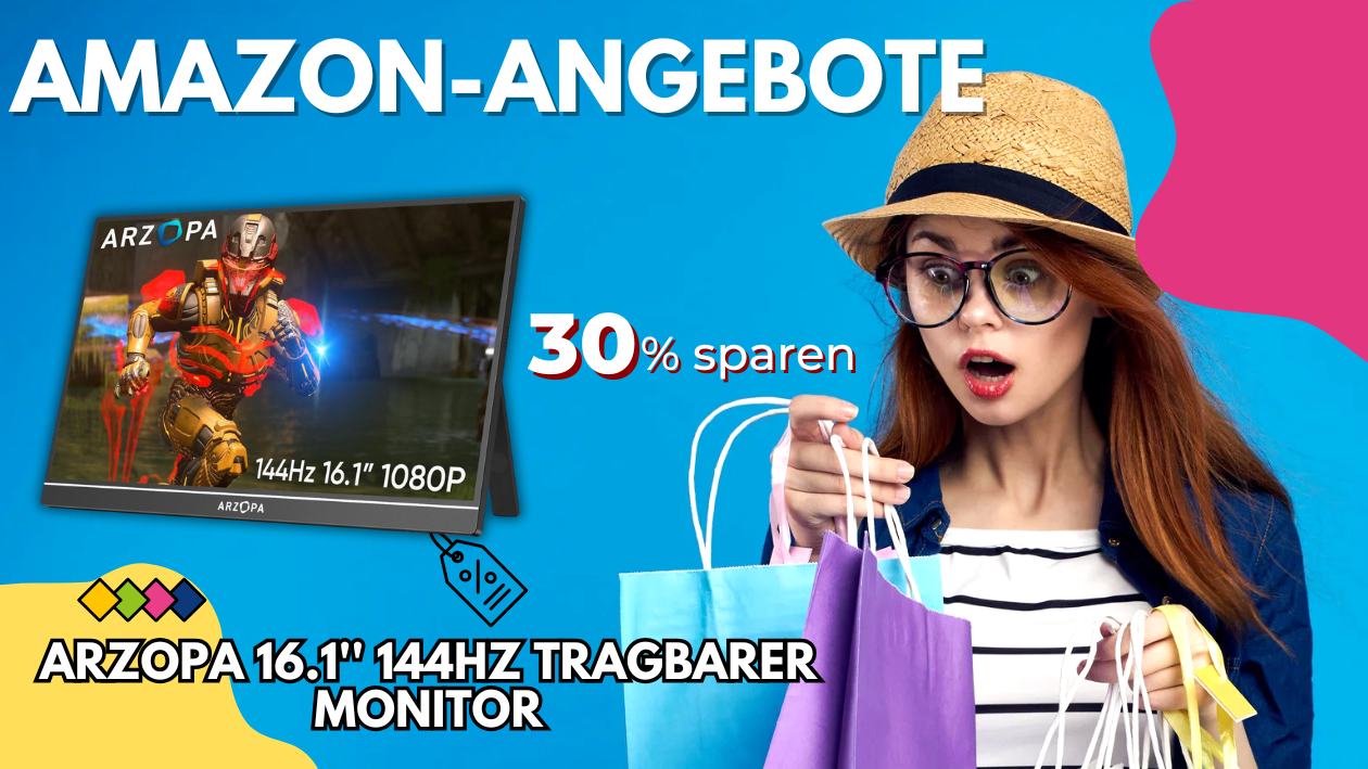 ARZOPA 16.1" Tragbarer Gaming Monitor – Spare jetzt 50€!