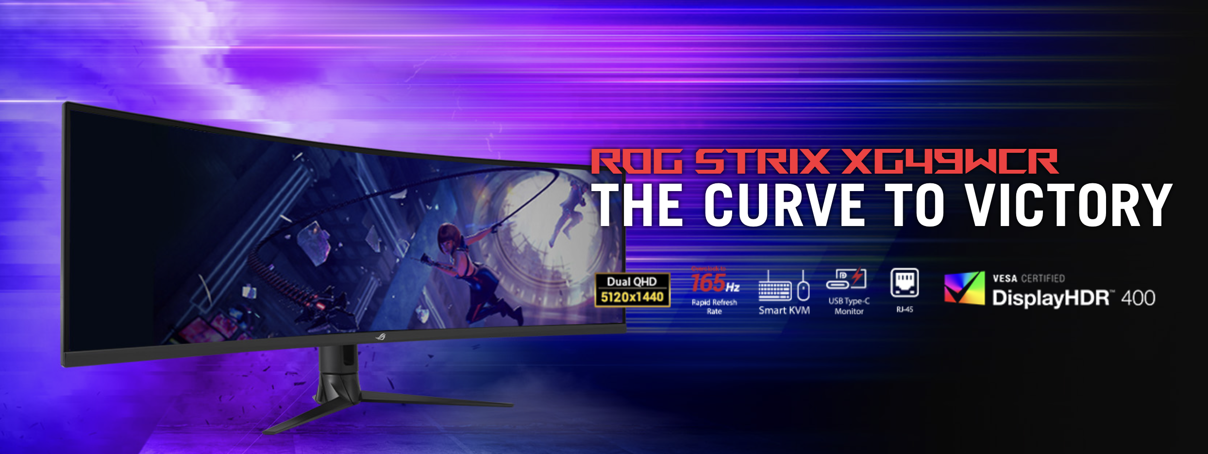 ASUS dévoile le moniteur de jeu ROG STRIX XG49WCR avec un écran WHQD de 49 pouces et un support 165Hz