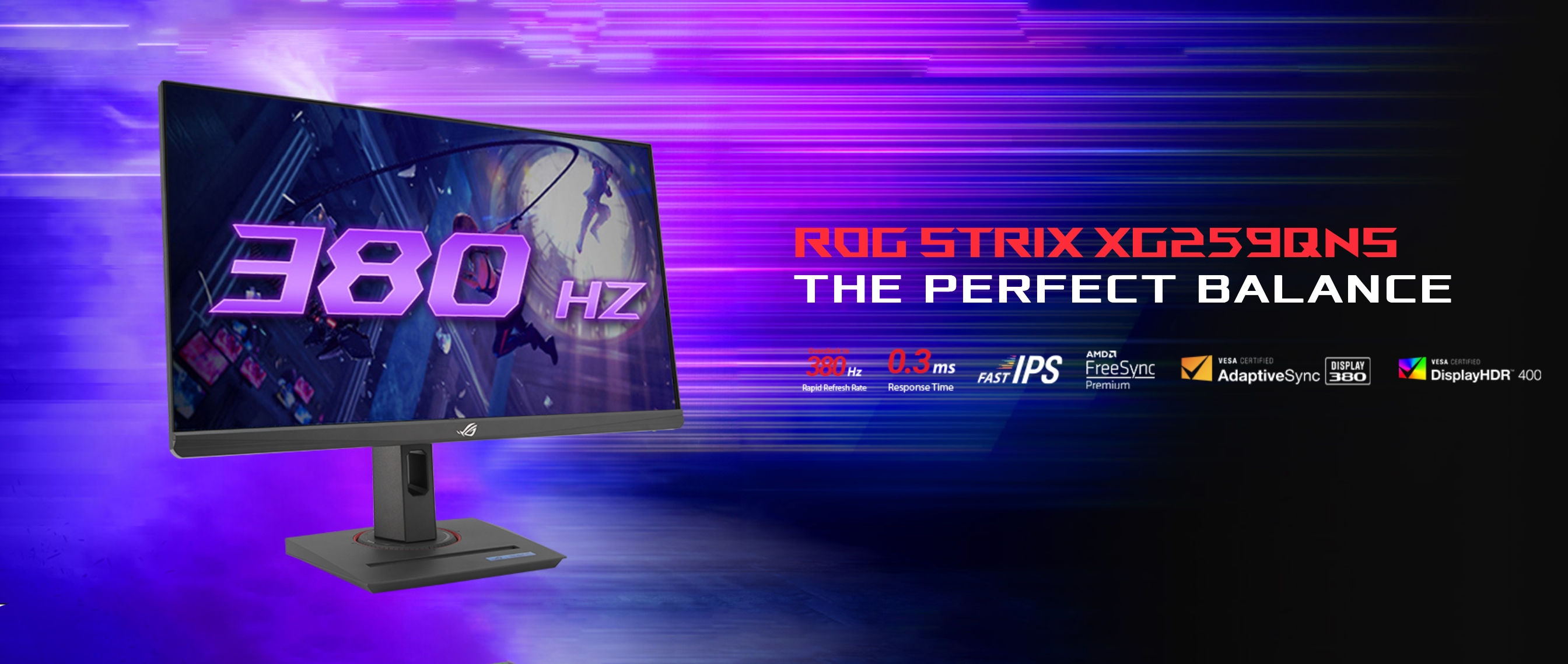 ASUS presenta el monitor para juegos ROG Strix XG259QNS con una frecuencia de refresco de 380 Hz