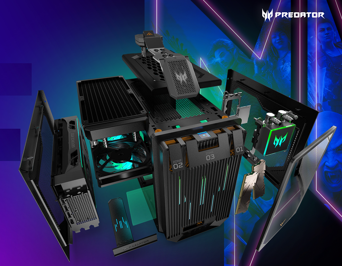 PC da gioco Acer Predator Orion X con processori Intel Raptor Lake selezionati, schede grafiche RTX 40 e un case esclusivo a partire da 2499 euro