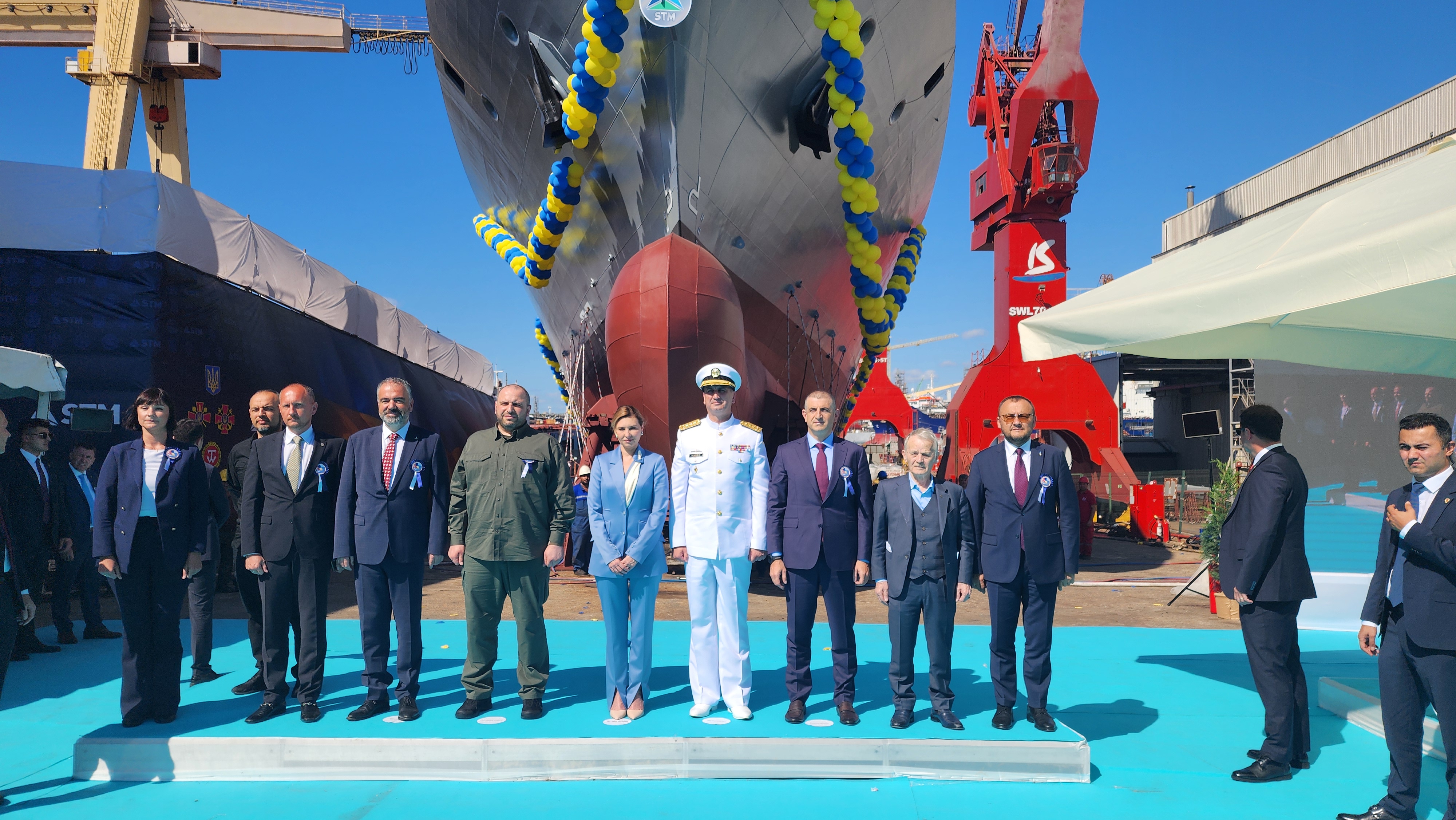 The second Ukrainian Ada-class corvette Hetman Ivan Vigovskiy (F-212) was launched in Turkey.